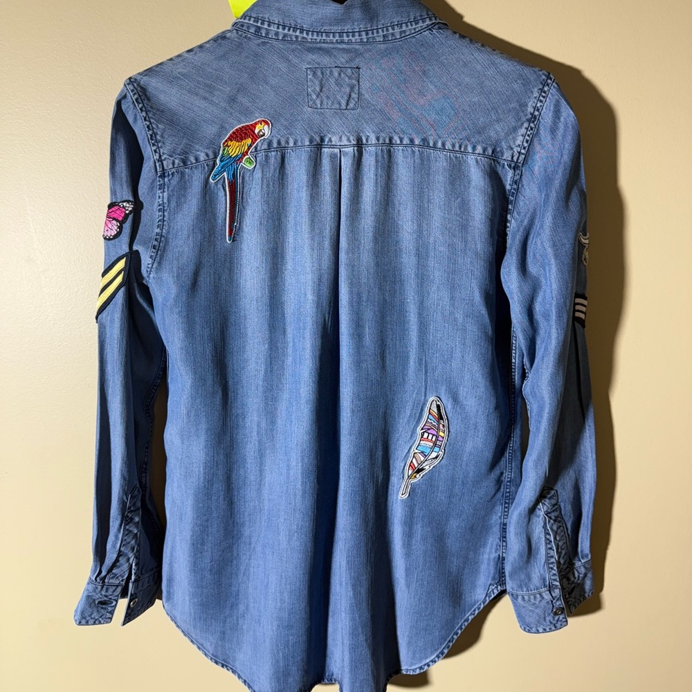 Rails Carter Blue Chambray Patchwork Dark Vintage… - image 5